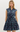 FLORAL PRINT SLEEVELESS COLLARED MINI DRESS IN NAVY