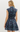 FLORAL PRINT SLEEVELESS COLLARED MINI DRESS IN NAVY