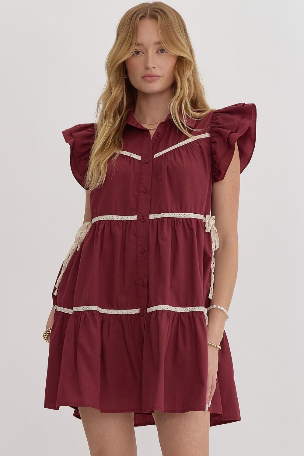 HANNA DRESS IN MERLOT