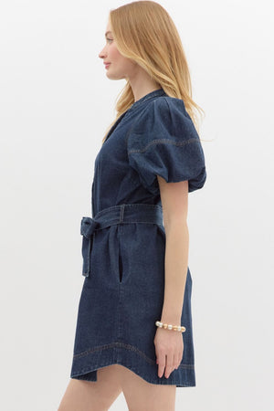 JOLENE DARK DENIM DRESS