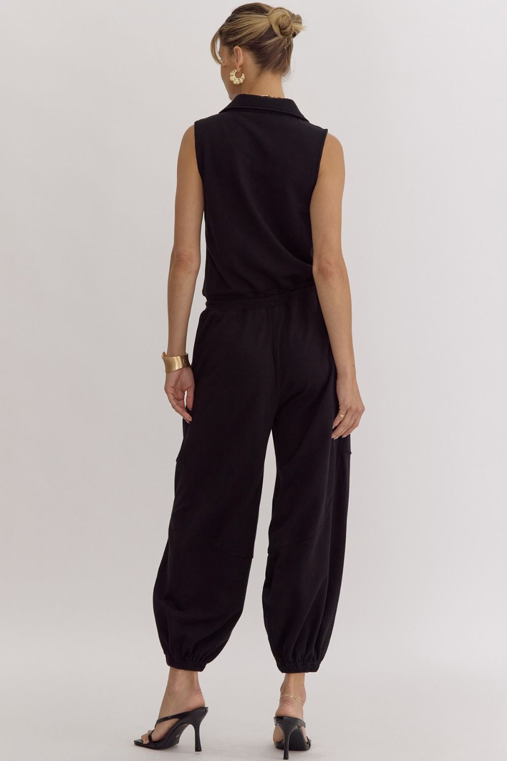 KIMMIE JOGGER JUMPSUIT IN BLACK