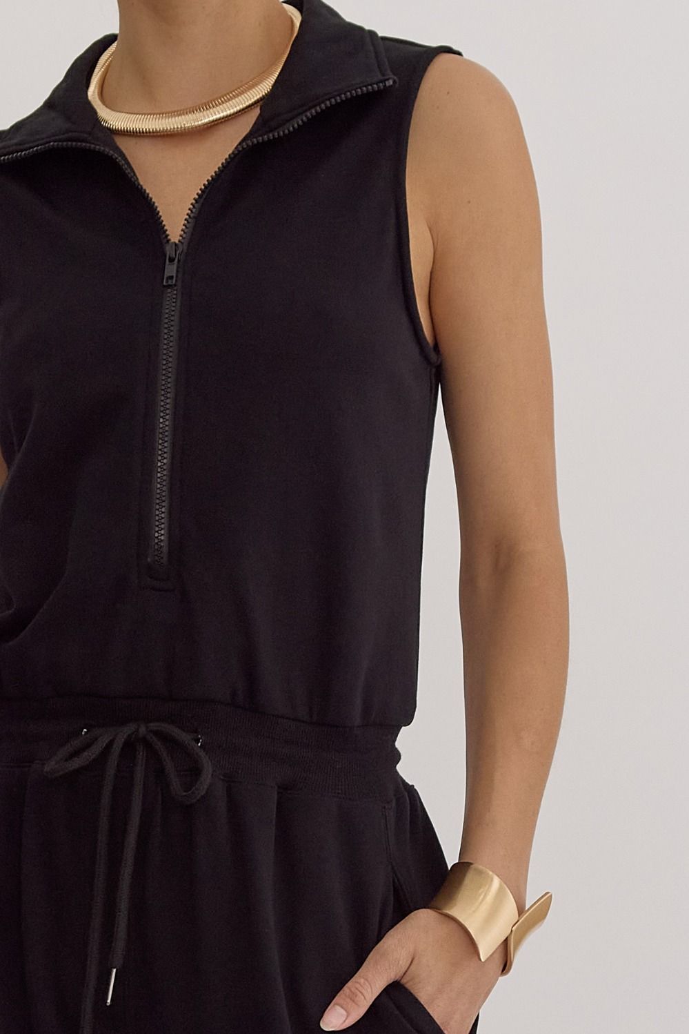 KIMMIE JOGGER JUMPSUIT IN BLACK