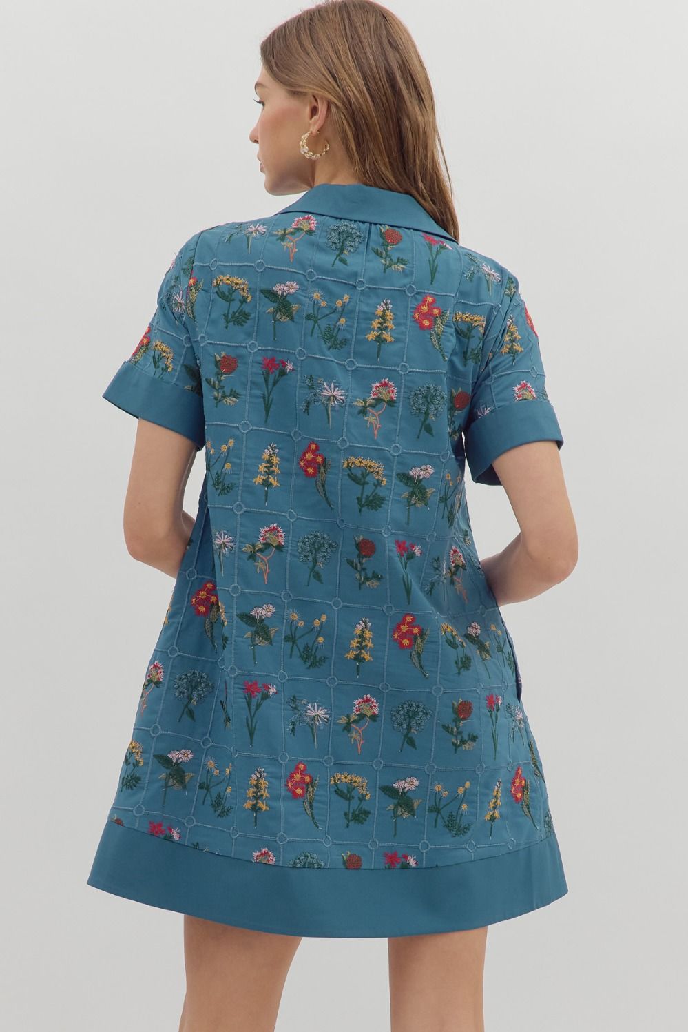 LENA SHIRT DRESS IN BLUE