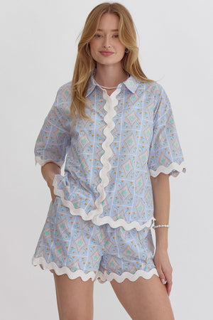 LENNIE TOP IN BLUE