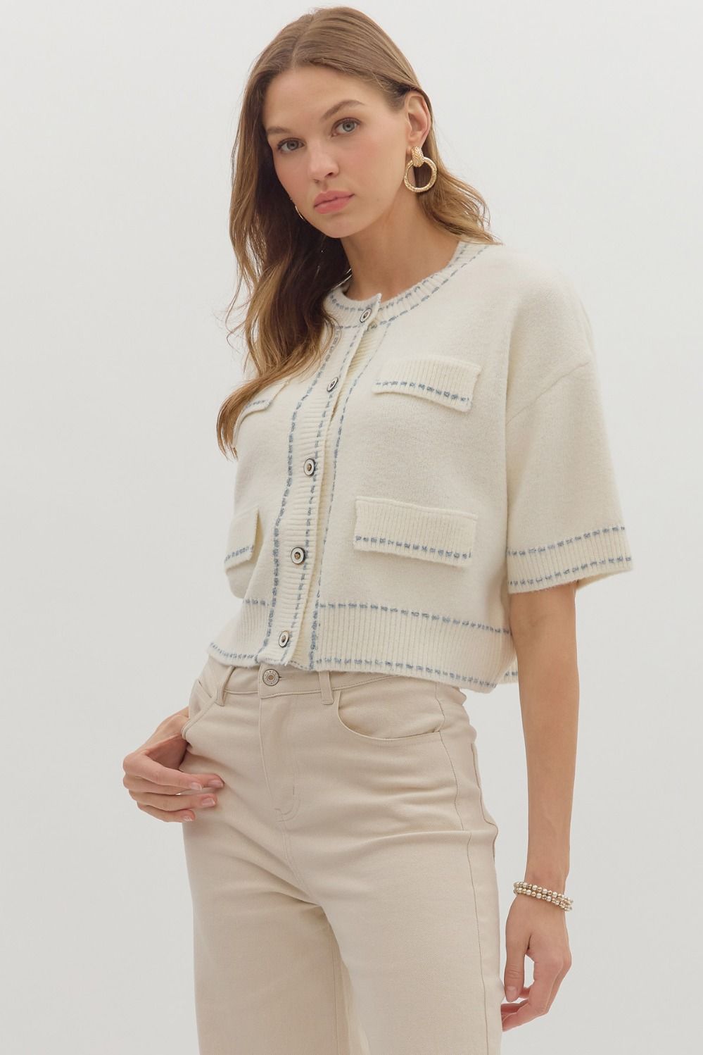 MARLOWE CARDIGAN IN CREAM