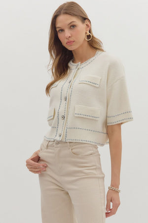 MARLOWE CARDIGAN IN CREAM