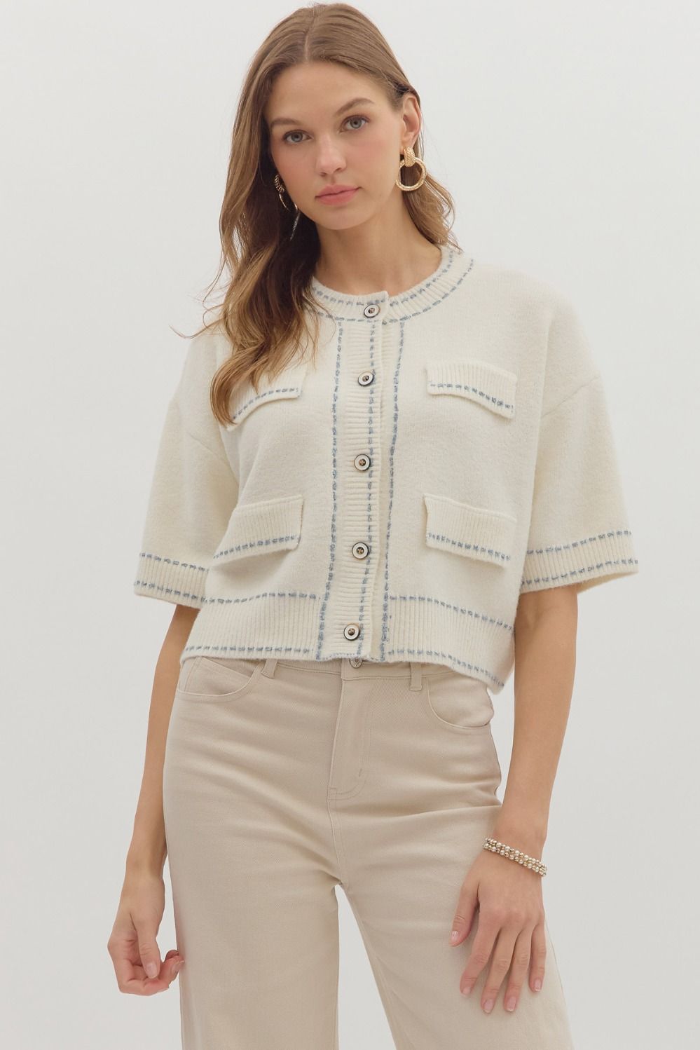 MARLOWE CARDIGAN IN CREAM