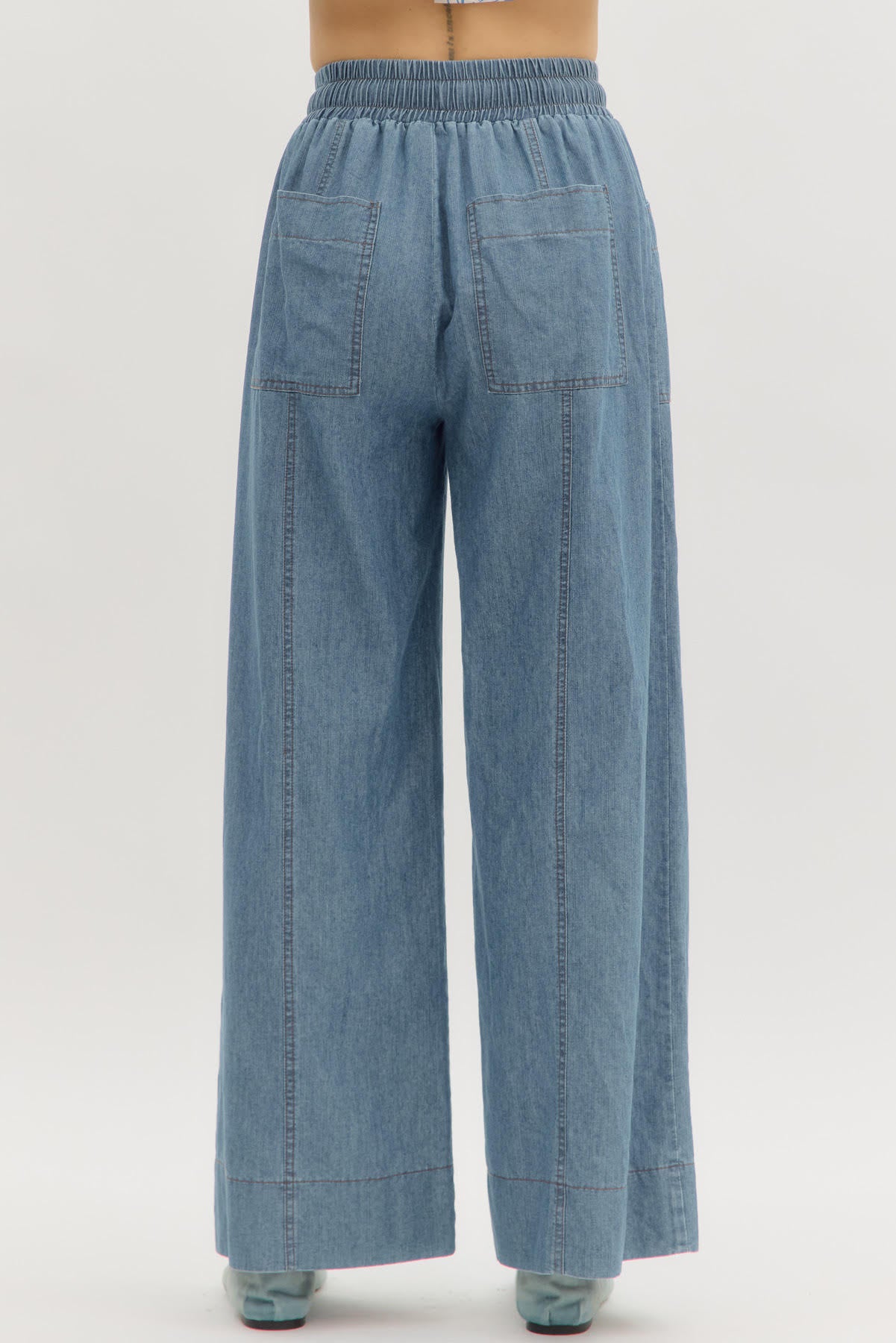 WIDE LEG DENIM PANT