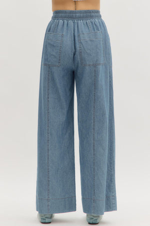 WIDE LEG DENIM PANT