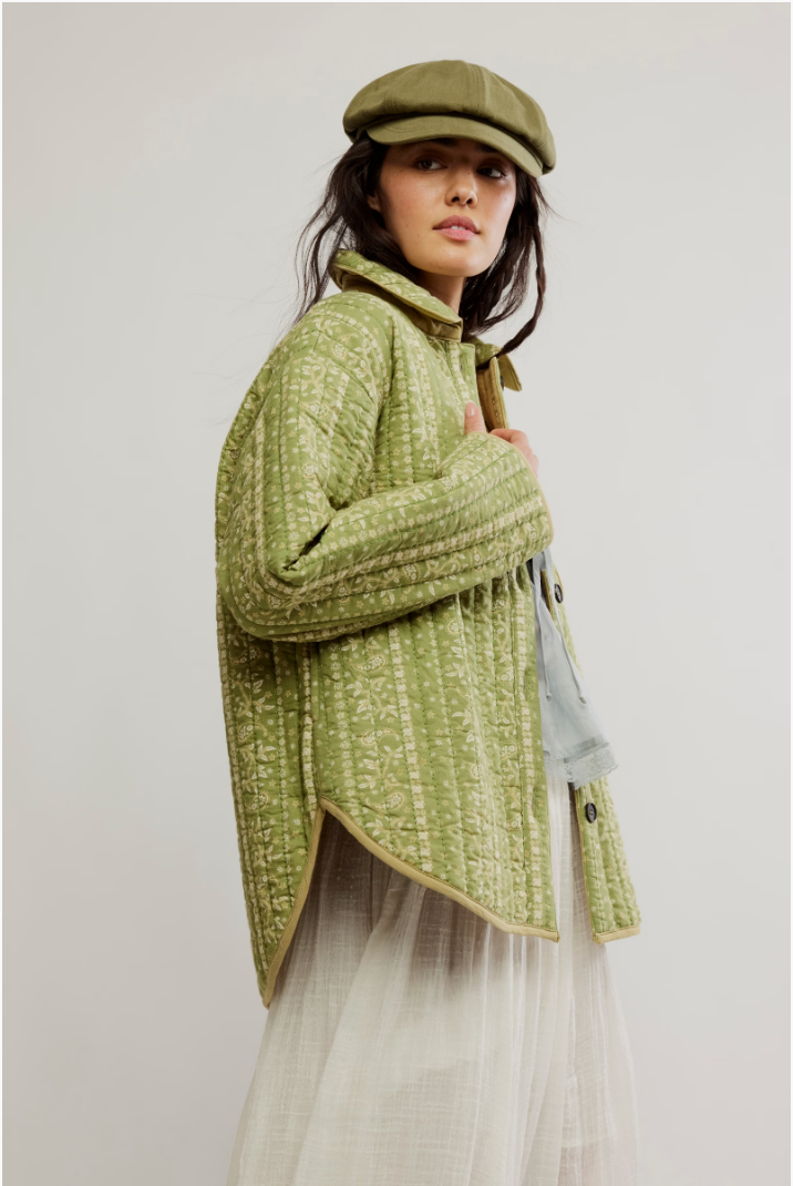 FREE PEOPLE ALEXIE JACKET IN OLIVE
