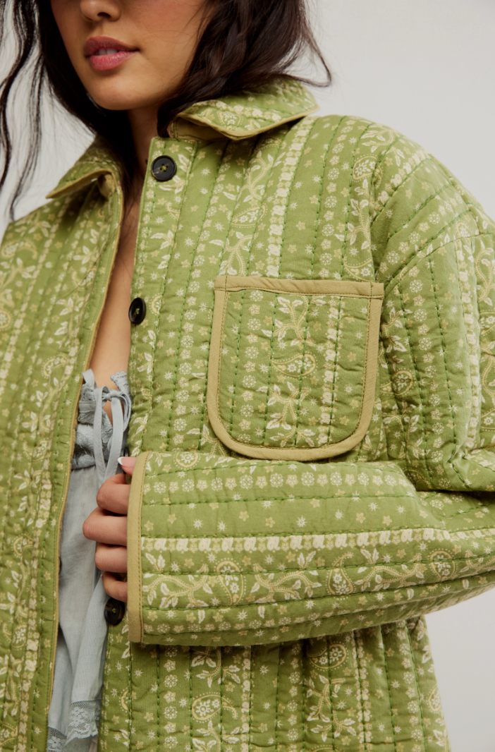 FREE PEOPLE ALEXIE JACKET IN OLIVE