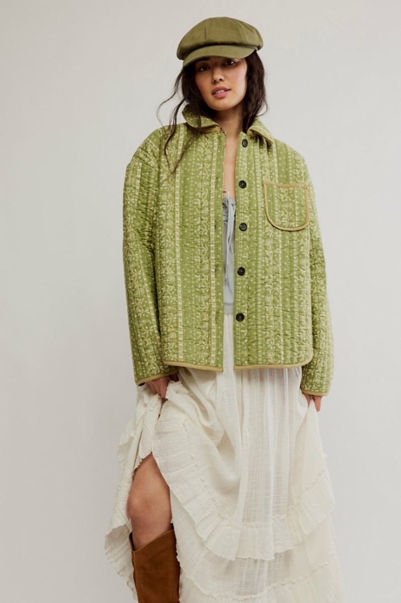 FREE PEOPLE ALEXIE JACKET IN OLIVE