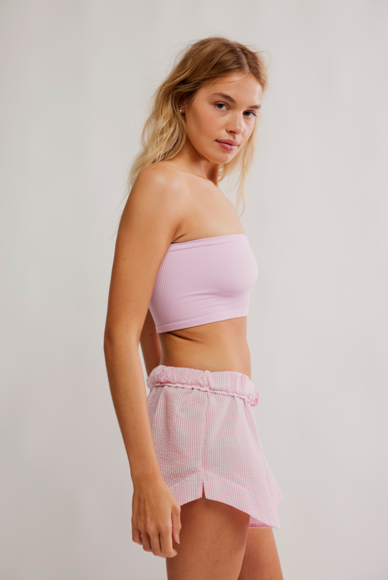 FREE PEOPLE AMELIA BANDEAU IN PINK TULLE