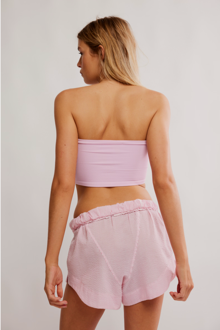 FREE PEOPLE AMELIA BANDEAU IN PINK TULLE