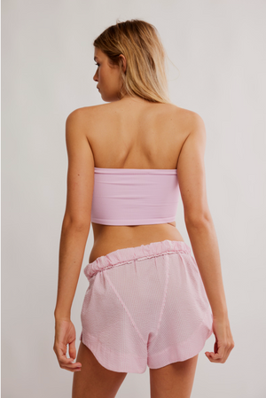 FREE PEOPLE AMELIA BANDEAU IN PINK TULLE