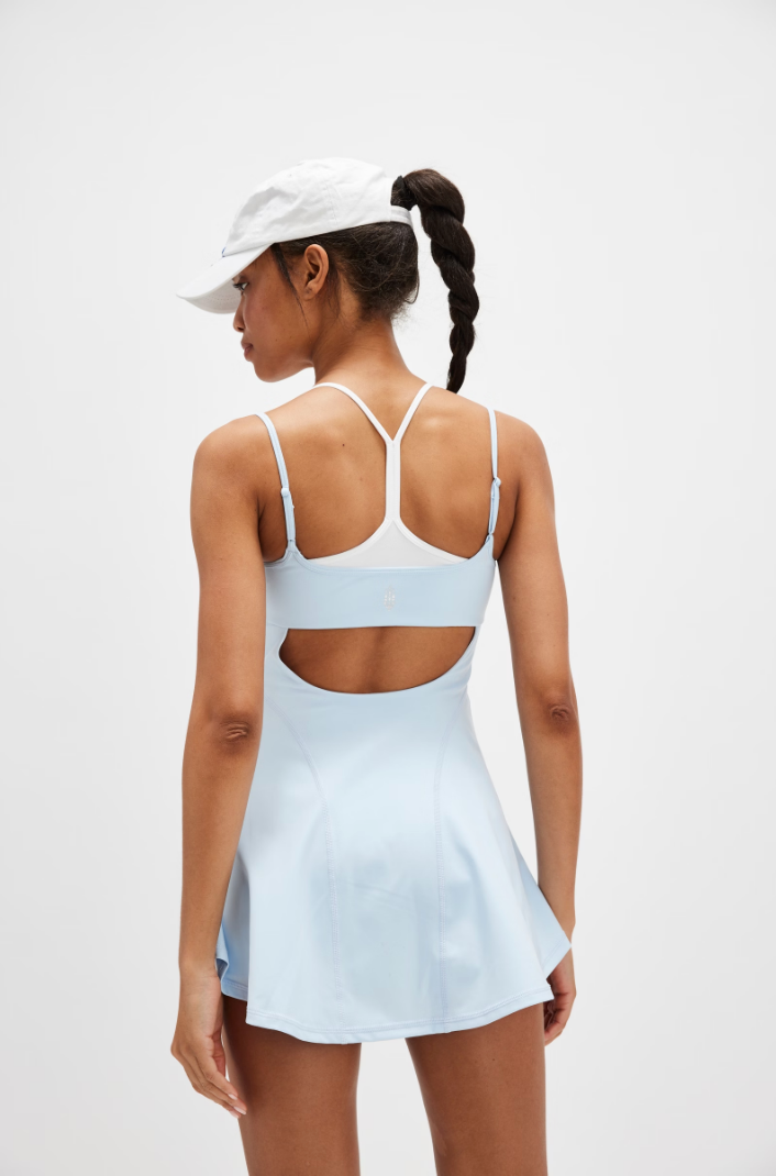 FREE PEOPLE BASELINE TENNIS DRESS IN BASELINE BLUE