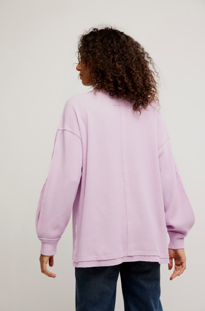 FREE PEOPLE COAST 2 COAST THERMAL IN BLUSH LILAC