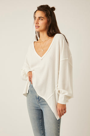 FREE PEOPLE CORALINE THERMAL IN IVORY