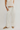 Woman wearing a pull on linen pant.