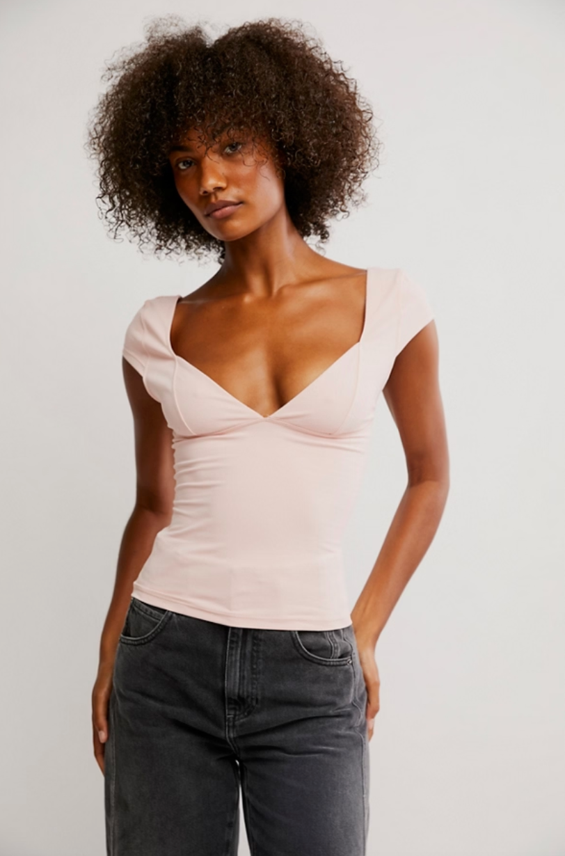 FREE PEOPLE DUO CORSET CAMI IN BALLET