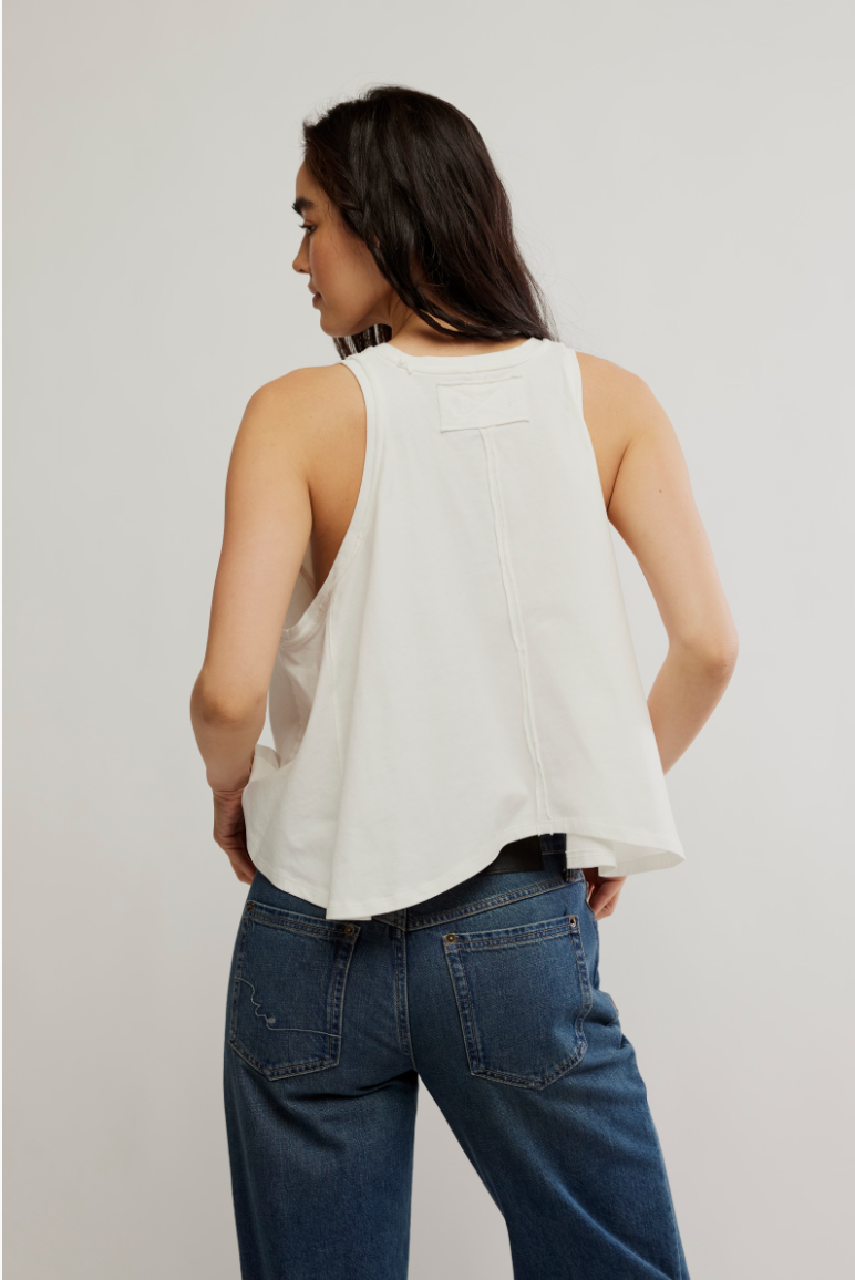 FREE PEOPLE HIALEAH TEE IN IVORY