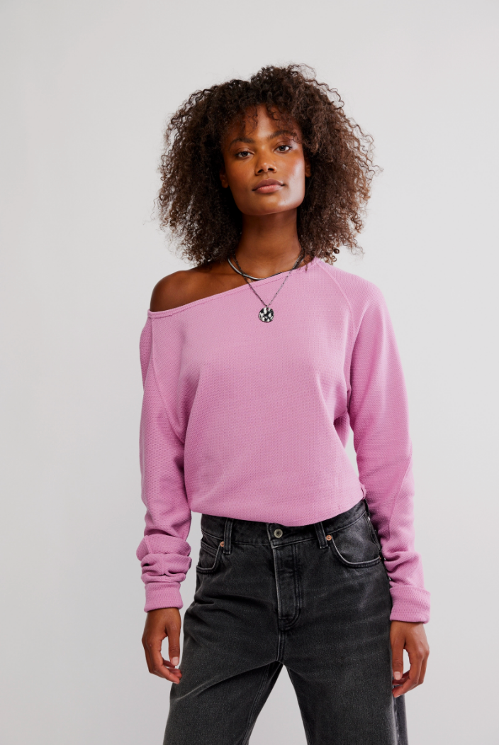 FREE PEOPLE JESS LONG SLEEVE IN ORCHID COMBO