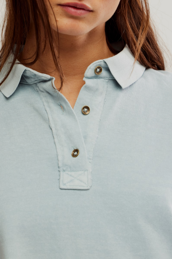 FREE PEOPLE KEEP ON POLO IN POLAR FOG
