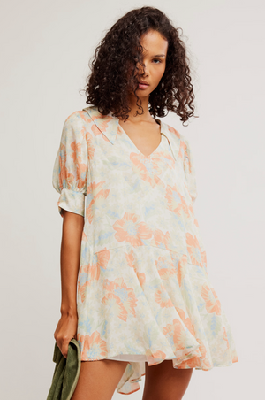 FREE PEOPLE MOON CHASER MINI DRESS IN SOFT COMBO