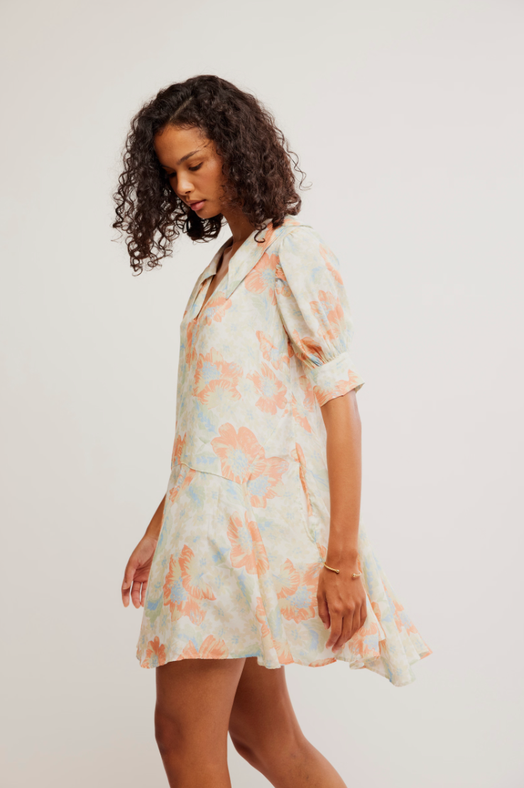 FREE PEOPLE MOON CHASER MINI DRESS IN SOFT COMBO