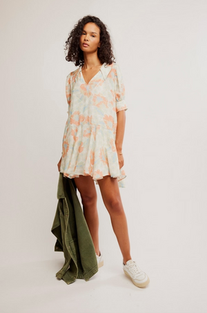 FREE PEOPLE MOON CHASER MINI DRESS IN SOFT COMBO