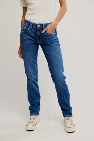 FREE PEOPLE ORACLE LOW RISE SLIM STRA IN SKY'S THE LIMIT