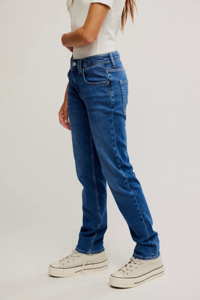 FREE PEOPLE ORACLE LOW RISE SLIM STRA IN SKY'S THE LIMIT