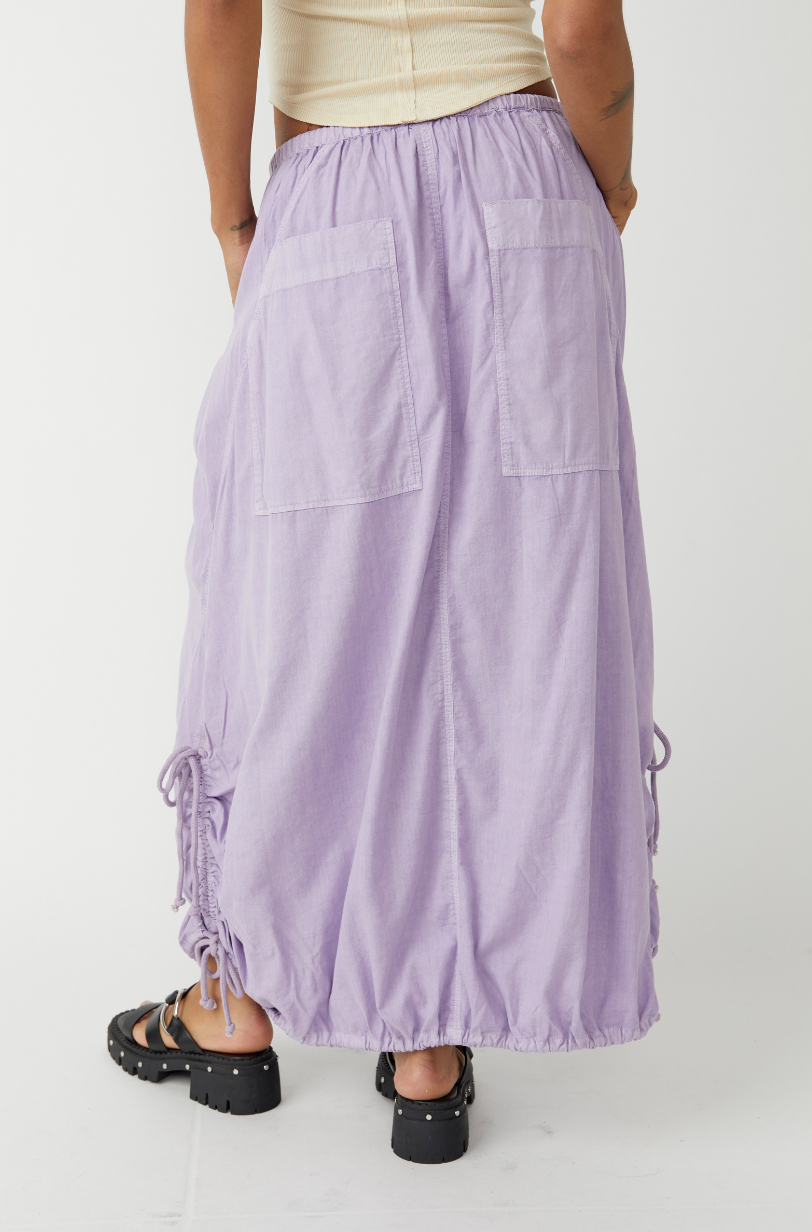 FREE PEOPLE PICTURE PERFECT PARACHUTE SKIRT IN LAVENDER FIELDS