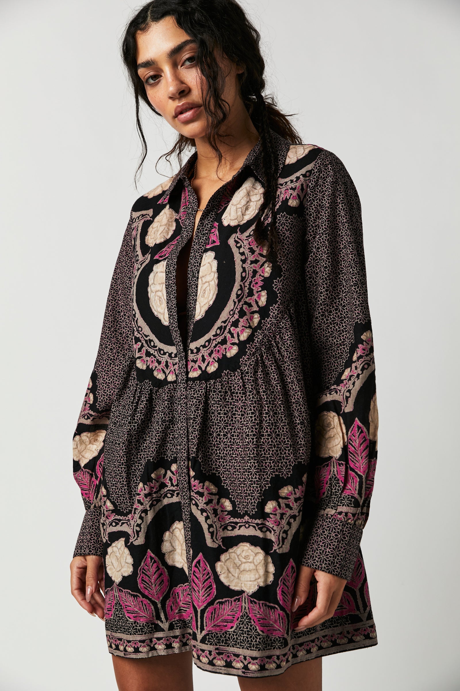 FREE PEOPLE SMELL THE ROSES MINI DRESS