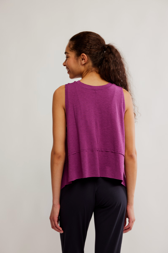 FREE PEOPLE TEMPO TANK IN DEEP MULBERRY
