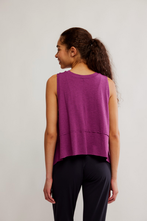 FREE PEOPLE TEMPO TANK IN DEEP MULBERRY