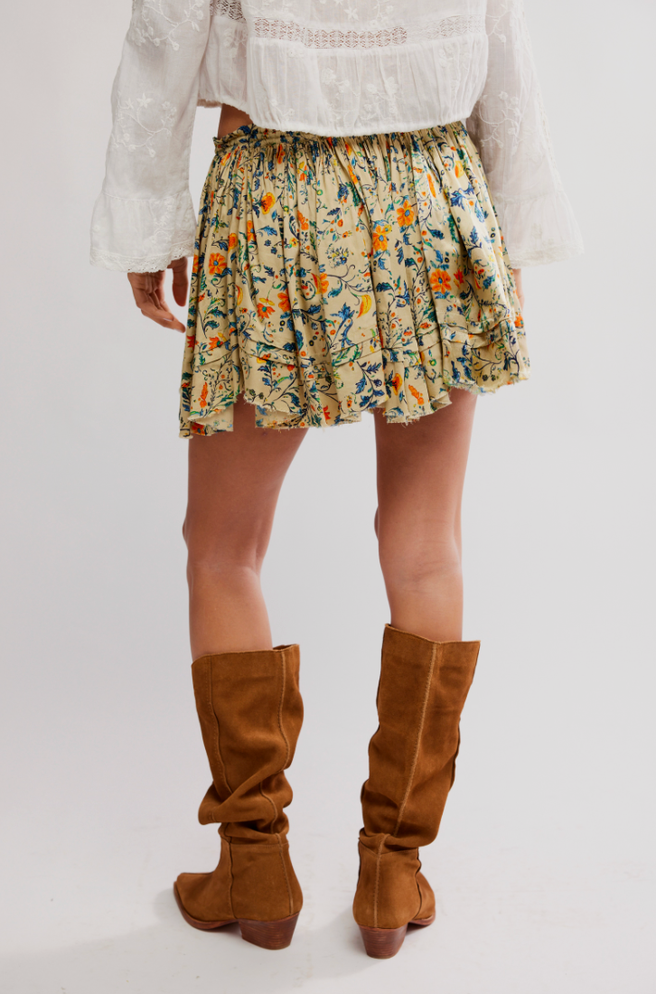 FREE PEOPLE THIRD CHARM PRINTED MINI IN GREEN COMBO