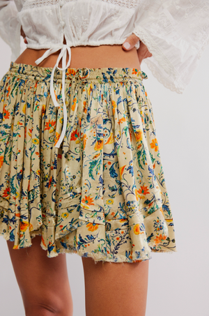 FREE PEOPLE THIRD CHARM PRINTED MINI IN GREEN COMBO