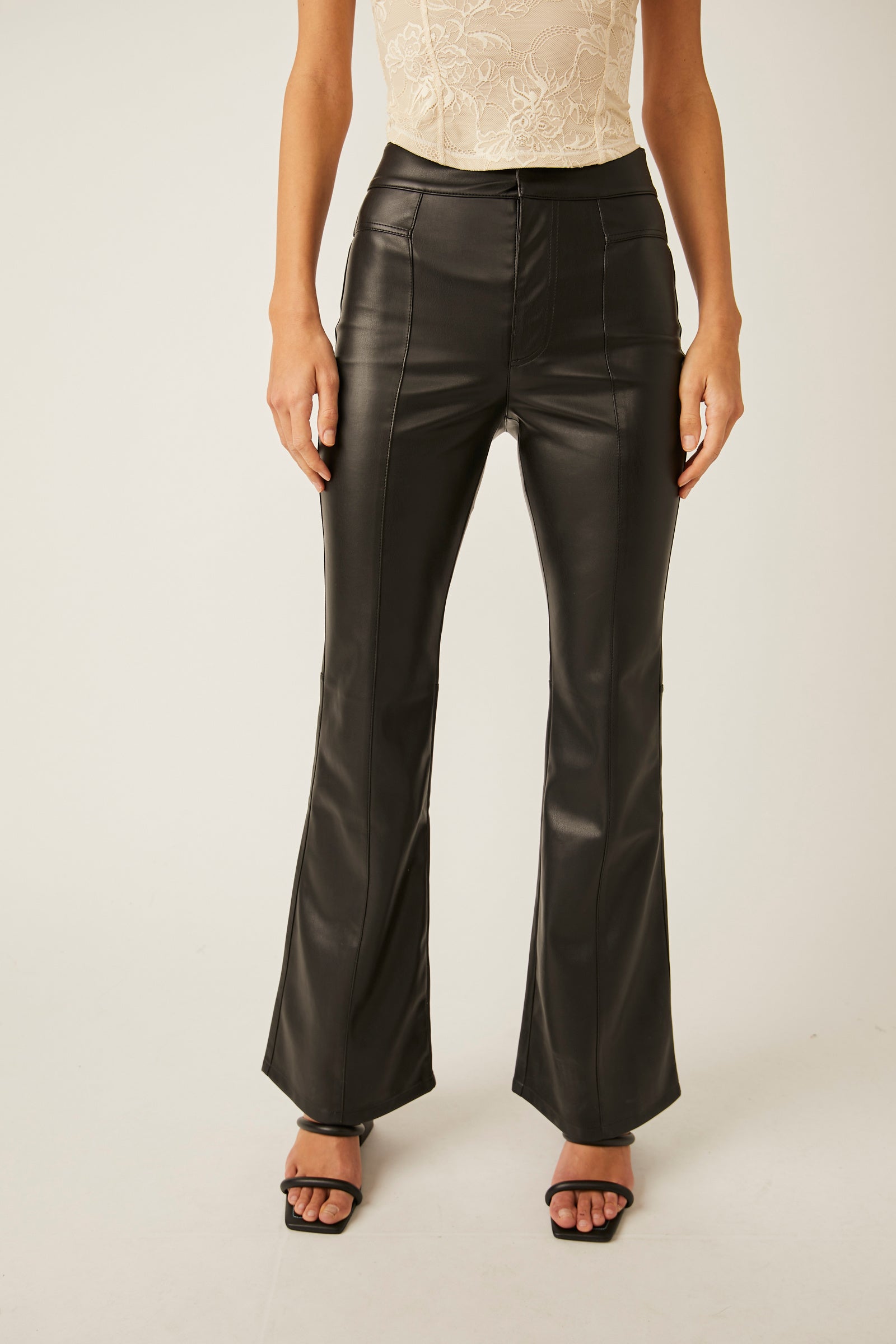 FREE PEOPLE UPTOWN HIGH RISE PANT IN BLACK
