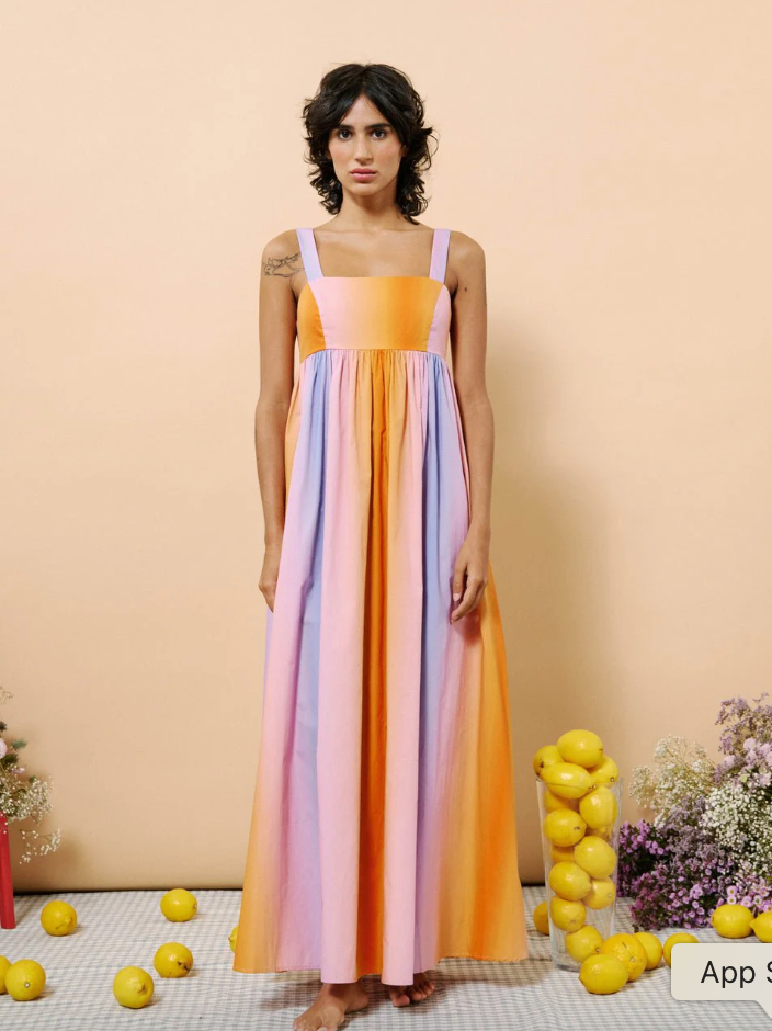 ALESSA MAXI DRESS IN SUNSET STRIPE