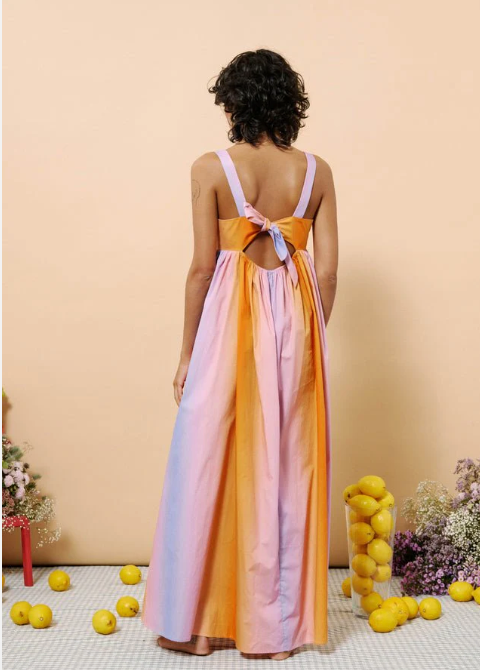 ALESSA MAXI DRESS IN SUNSET STRIPE