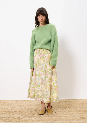 FRNCH ITIA CACHEMIRE MIDI SKIRT