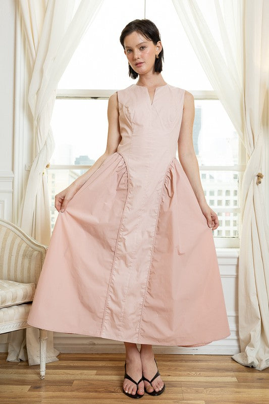 MARGAUX MIDI DRESS IN DUSTY ROSE