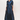 Women's midi shirt dress in silk navy