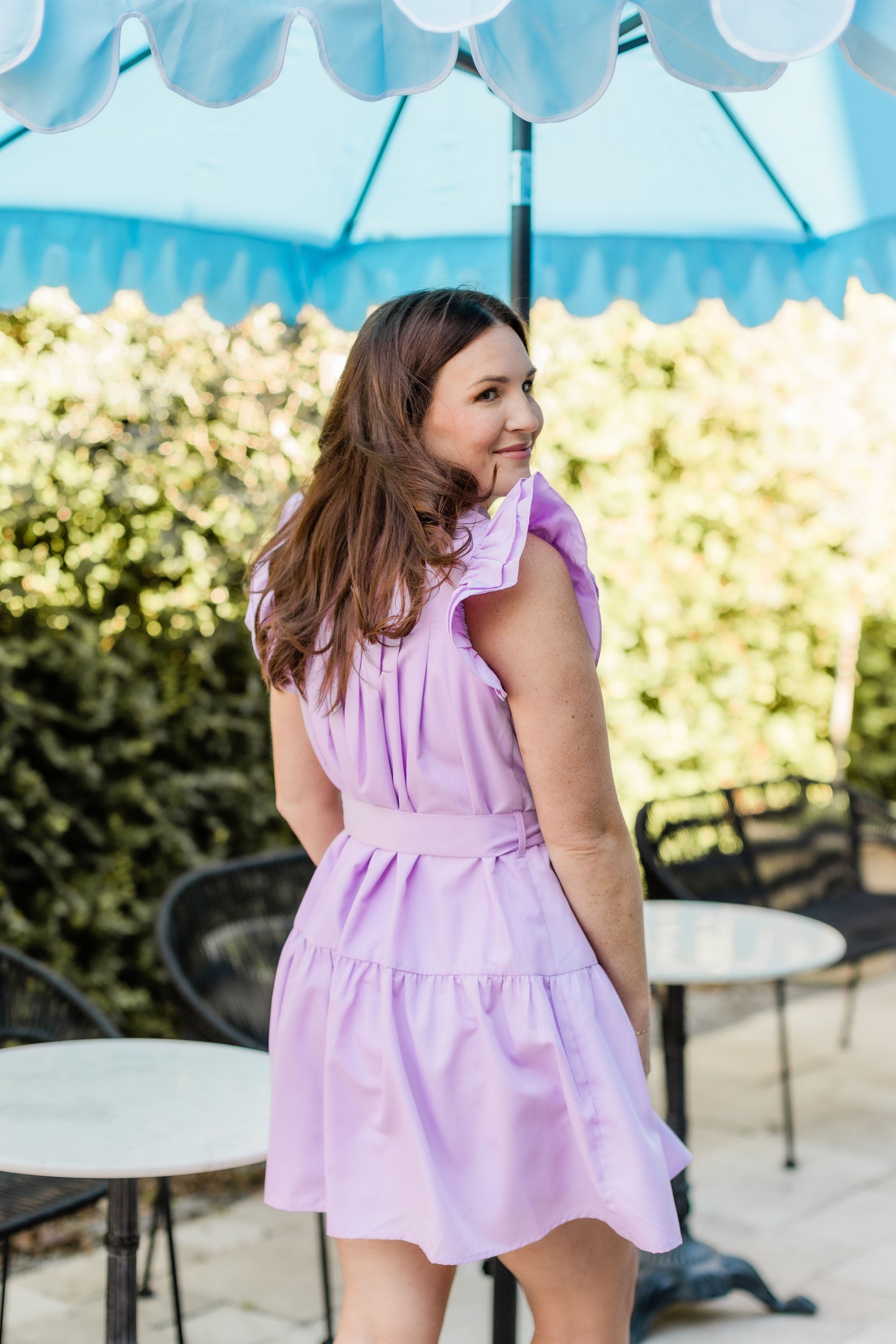 LILY TIERED DRESS IN LAVENDER