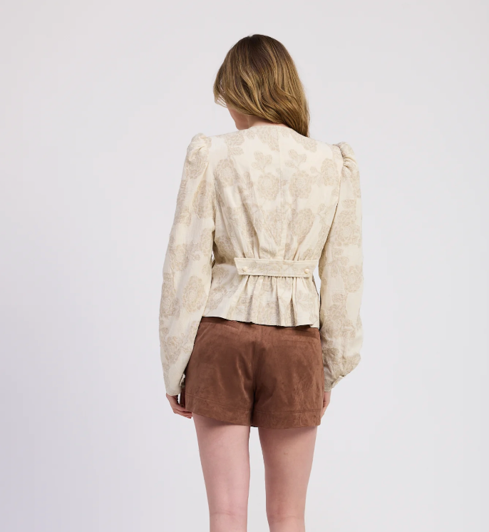 JACQUIE THE LABEL CASSANDRA JACKET IN VINTAGE CREAM