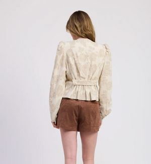 JACQUIE THE LABEL CASSANDRA JACKET IN VINTAGE CREAM