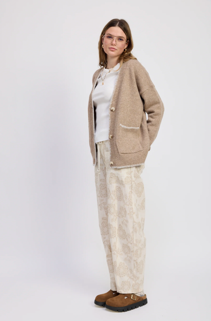 JACQUIE THE LABEL HALLIE PANTS IN VINTAGE CREAM