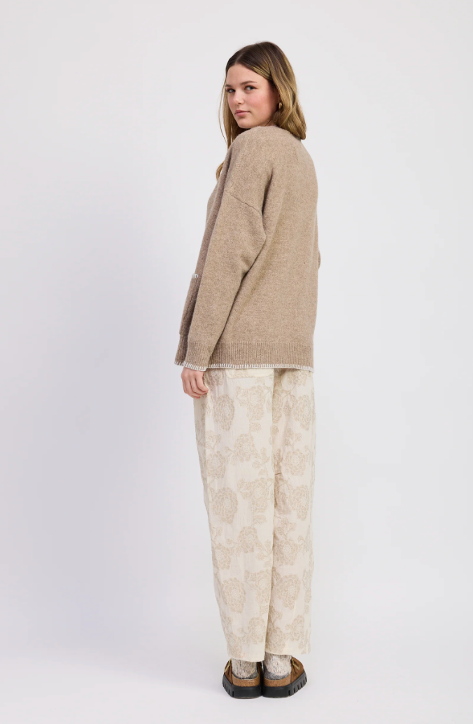 JACQUIE THE LABEL HALLIE PANTS IN VINTAGE CREAM