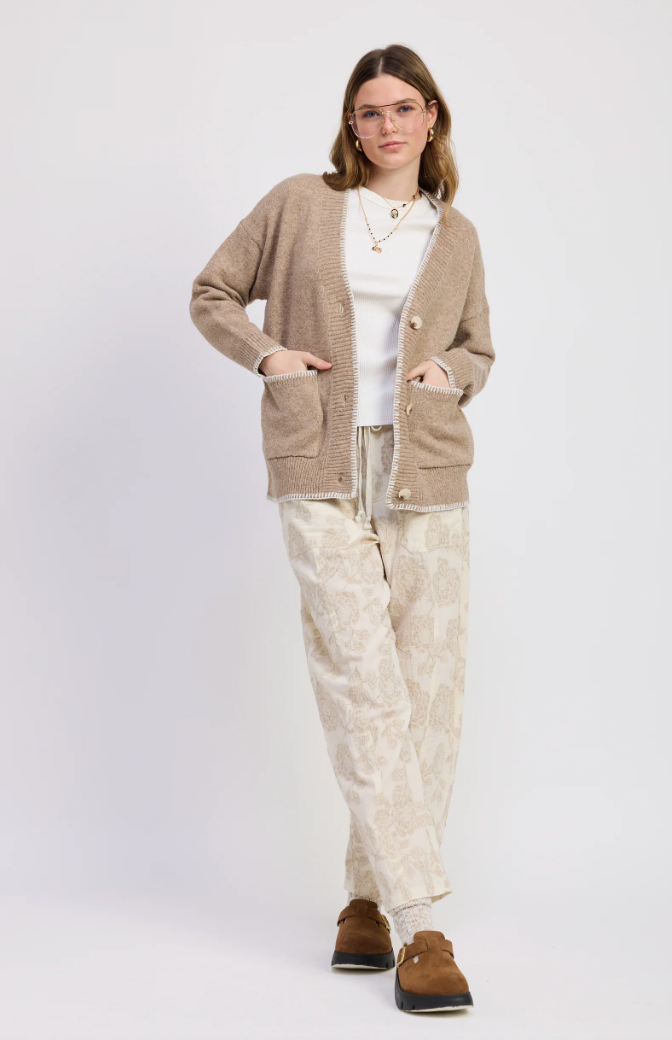 JACQUIE THE LABEL HALLIE PANTS IN VINTAGE CREAM